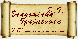 Dragomirka Ignjatović vizit kartica